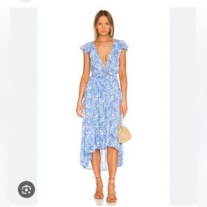 Tiare Hawaii Blue Floral Dress